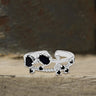 Flower Shape Alloy Adjustable Gothic Ring