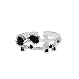 Flower Shape Alloy Adjustable Gothic Ring