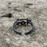 Flower Shape Alloy Adjustable Gothic Ring