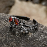 Flower Shape Alloy Adjustable Gothic Ring