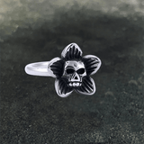 Flower Skull Stainless Steel Ring