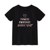 Flowers, Chocolate, Horror Films Unisex Shirt