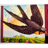 Fly Back to the 60s with Redbanks Packing Swallow Crate Label