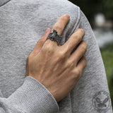 Flying Bat Stainless Steel Animal Ring