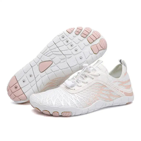 Hike Footwear Barefoot Shoes Womens Mens Pro Water Shoes Women Men Barefoot Hike Shoes Travel Shoes Wide Toe Box Non-Slip Breathable Zero Drop Shoes White - Lootquake