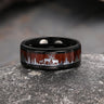 Forest Elk Wood Texture Stainless Steel Band Ring