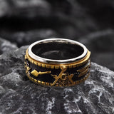 Freemasonry Symbol Stainless Steel Spinner Ring