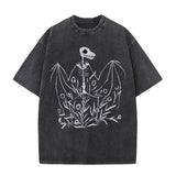 Fruit Bat Skeleton Washed Gothic T-shirt