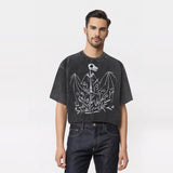 Fruit Bat Skeleton Washed Gothic T-shirt