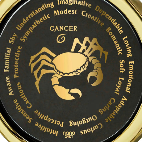 Cancer Necklaces for Lovers of the Zodiac 24k Gold Inscribed - Lootquake