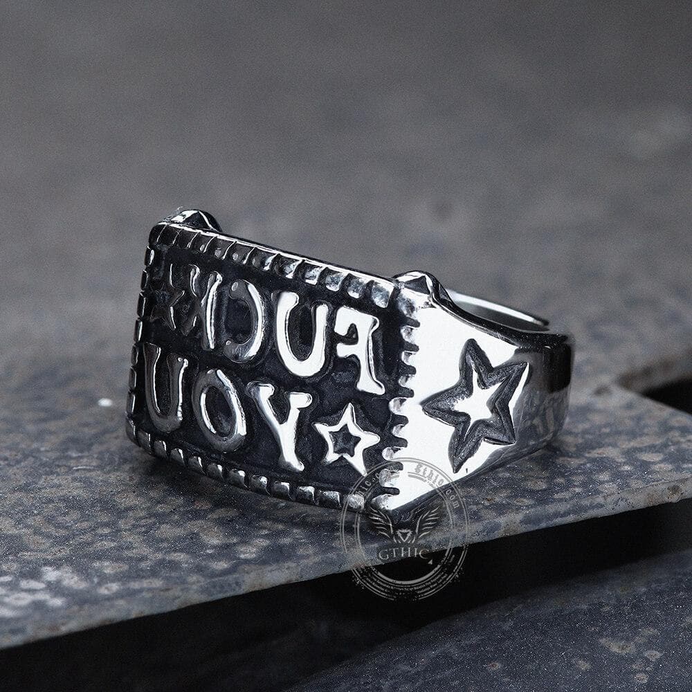 Fuck You Stainless Steel Ring