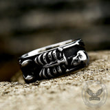 Full Skeleton Wrap Stainless Steel Skull Ring
