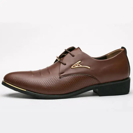 Men's Business Dress Shoes - Stylish Pointed Leather Shoes - Lootquake