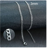 Stainless Steel Cuban Necklaces for Men Women - Lootquake