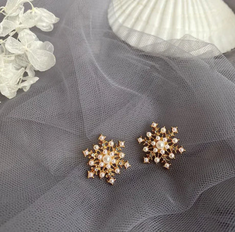 French retro pearl earrings female earrings - Lootquake
