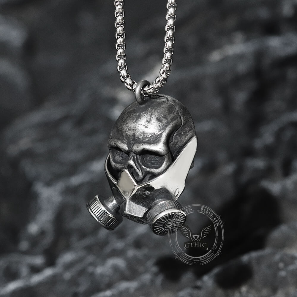 Gas Mask Skull Stainless Steel Pendant