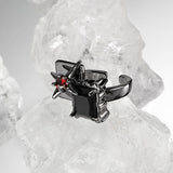 Geometric Alloy Open Gothic Ring