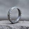 Geometric Faceted Runes Stainless Steel Viking Ring