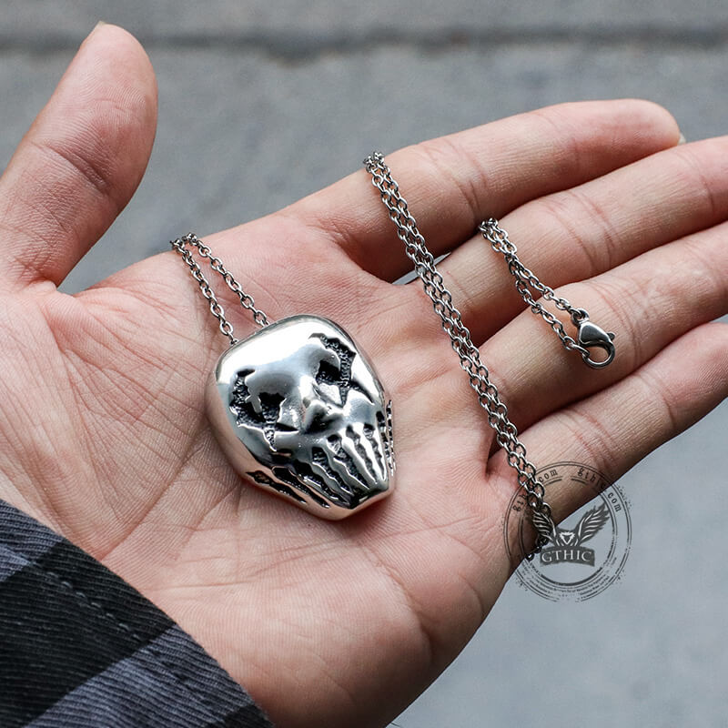 Ghost Head Stainless Steel Skull Pendant