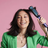 Foldable Hot Brush with Anti-Frizz Smoothing System