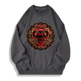 Goat Satan Cotton Skull Sweatshirt