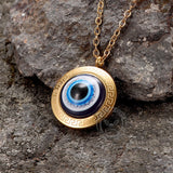 Gold Evil Eye Stainless Steel Necklace
