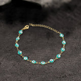 Gold Plated Evil Eye Stainless Steel Bracelet