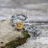 Gold Rose Stainless Steel Engagement Ring