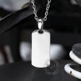Gold Skull Stainless Steel Military Pendant