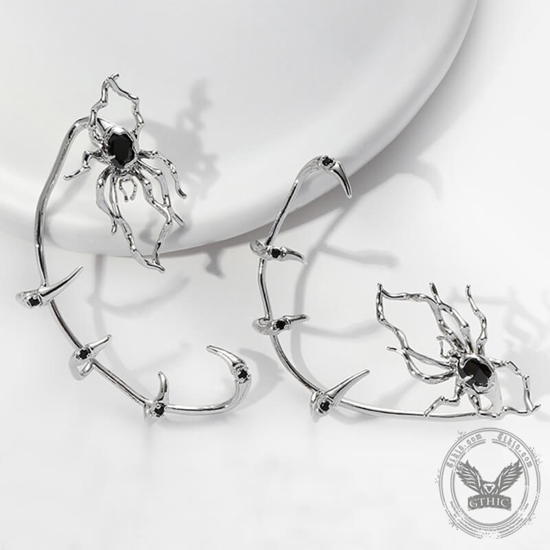 Goth Spider Brass Animal Ear Cuff