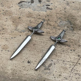 Goth Sword Design Stainless Steel Earrings
