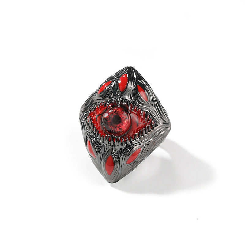 Gothic Alien Eye Brass Ring