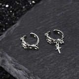 Gothic Belt Cross Copper Ear Cuff