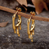 Gothic Blood Drop Design Stainless Steel Earrings