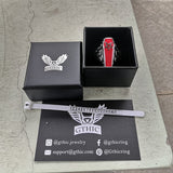Gothic Coffin Pentagram Stainless Steel Ring