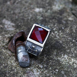 Gothic Cross Fleury Stainless Steel CZ Ring