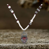 Gothic Crown Heart Shape Pearl Alloy Necklace