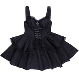 Gothic Double-Layered Polyester Party Dress