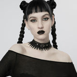 Gothic Feather Design Lace Choker Necklace