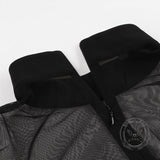 Gothic Mesh Patchwork Flared Sleeve Dress