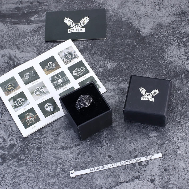 Anillo Cthulhu de acero inoxidable con forma de pulpo gótico