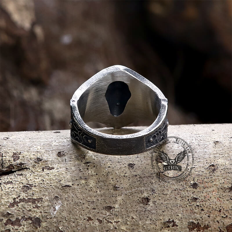 Anillo Cthulhu de acero inoxidable con forma de pulpo gótico