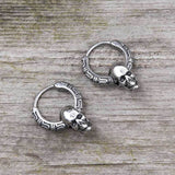 Gothic Pattern Skull Stainless Steel Earrings
