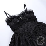 Gothic Rose Lace A Line Party Dress