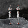 Gothic Rose Sword Stainless Steel Stud Earrings