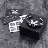 Gothic Skeleton Stainless Steel Skull Bangle Bracelet