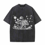 Gothic Skull Eyeball Print T-shirt
