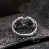 Gothic Skull Hand Heart Shaped Stainless Steel Ring