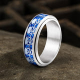 Gothic Skull Head Stainless Steel Rotatable Ring