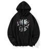 Gothic Skull In The Wall Print Hoodie Coat